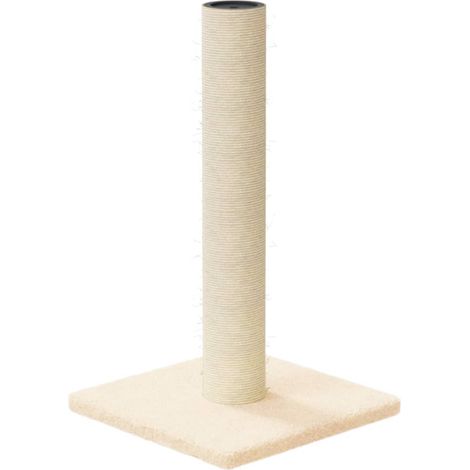 Árbol para gatos mueble torre trepar juguete rascador rascador escalada plataforma 22 x 22 x 45 cm crema 020022750 (1/4)