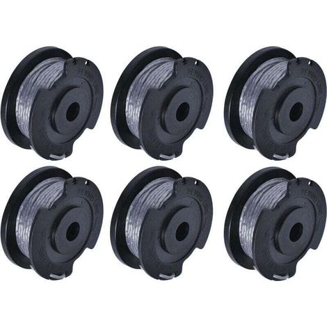 Spule und Faden, kompatibel mit Bosch EasyGrassCut, Ersatzteil F016800569, 6 Stück (1/4)