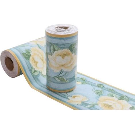 Frise Murale - Pivoine Jaune - Autocollante - PVC - 10x1000cm (1/4)