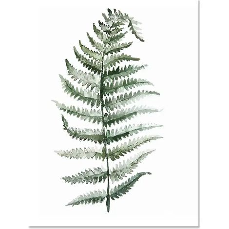 Tableau Toile Feuilles Tropicales - 50 x 70 cm - Décor Murale Plante Verte - Sans Cadre - 1 Pièce