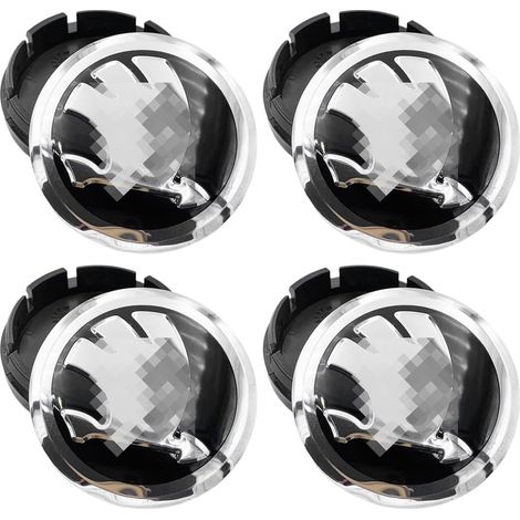 4 pièces enjoliveurs, Diamètre extérieur 56 mm, enjoliveurs de Voiture, Cache-moyeu de Roue décoratif Compatible de Haute qualité, décoration de Pneu résistante à la poussière et au Vent (1/2)