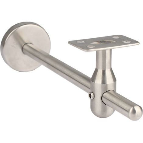 Soporte de pasamanos ajustable fabricado en acero inoxidable 304 – Resistente a la corrosión – Fácil montaje en pared – Distancia ajustable de 1 a 14,5 cm (1/5)