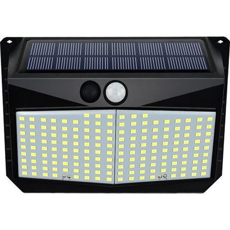 Lampe Solaire Extérieur, 228 LED [2 Pack] Eclairage Exterieur avec Détecteur de mouvement, LED Solaire Exterieur pour Jardin, Etanche Grand Angle 270° Lampe de Sécurité en Appliquée Patio Mur Cour (1/4)