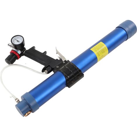 Pistolet à colle pneumatique pour verre 1/4 po avec manomètre, vitesse réglable, outil pour colle souple, capacité de 600 ml (1/5)