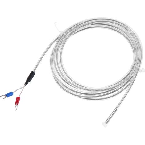 Thermocouple de type K en PTFE, 2 fils, étanche et résistant à la corrosion (1/5)