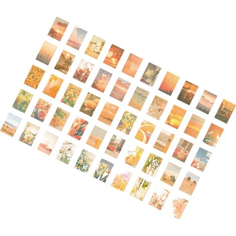 50 feuilles d'autocollants pour scrapbooking, jolis autocollants à motifs nature, jaunes, parfaits pour l'organisation, le journal intime et le scrapbooking. (1/5)