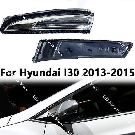Applicable aux références 876143X000, 876243X000, 87623A5000 et 87613A5000 : Clignotant de rétroviseur extérieur pour Hyundai i30 2012-2015 (1 paire)