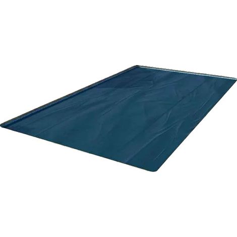 Cubierta de red para piscina, diseño de malla fina, material plástico resistente, color negro. (1/2)