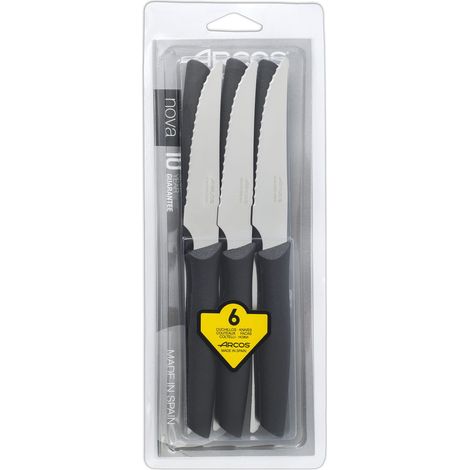 Cuchillos chuletero nova set 6