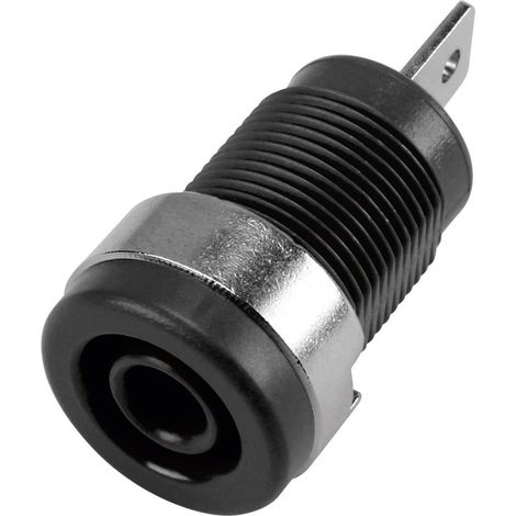 TRU COMPONENTS 6239C26EN Sicherheits-Laborbuchse Buchse, Einbau vertikal Stift-Ø: 4 mm Schwarz 1 St.