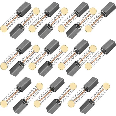 20 Paires Balais de Charbon 5  5  13mm pour Scie Circulaire Perceuse Rotative Dépoussiéreur Moto Outil Électrique Moteur Électrique Accessoires de Remplacement
