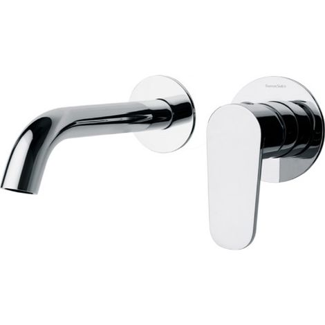 Ramon Soler - Grifo de Lavabo Monomando Empotrado Níquel Cepillado, 2 Florones y con Sistema S2 de Ahorro de Agua Serie Alexia (1/5)