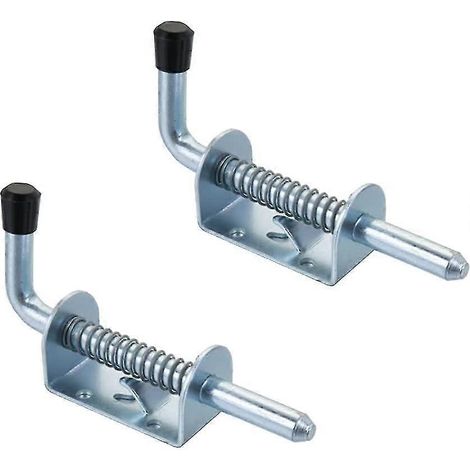 Lot de 2 verrous à ressort pour garage, porte, hayon, remorque ou tout autre véhicule. (1/4)