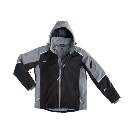 Chaqueta softshell invierno , Talla 2XL, negro/gris