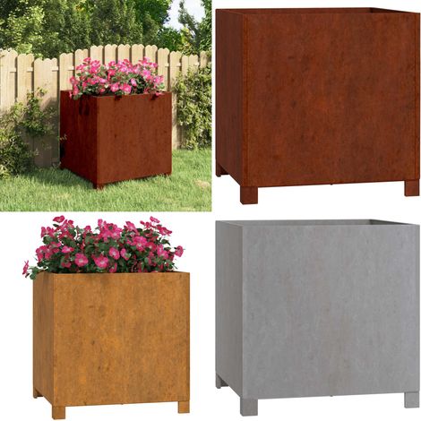 Pflanzkübel mit Beinen Rostig 49x47x50 cm Cortenstahl - Cortenstahl Pflanzkübel - Rostiger Pflanzkübel - Gartendeko - Balkonpflanze - Terrasse Pflanze - Home & Living (1/5)