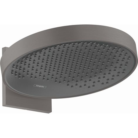 Hansgrohe Rainfinity - Soffione doccia 360 con attacco, getto singolo, cromo nero spazzolato 26230340 (1/2)
