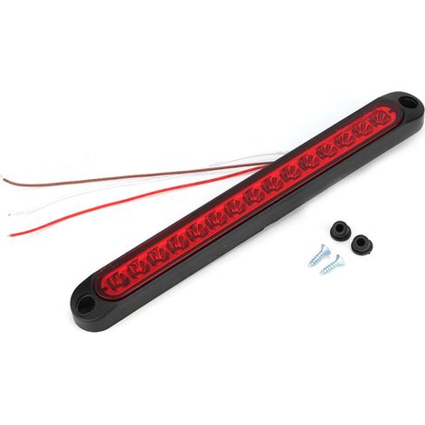 Jeffergarden Feu arrière de remorque, feu de freinage surélevé, clignotant, camion, 15 LED, 10-30 V, rouge (1/5)
