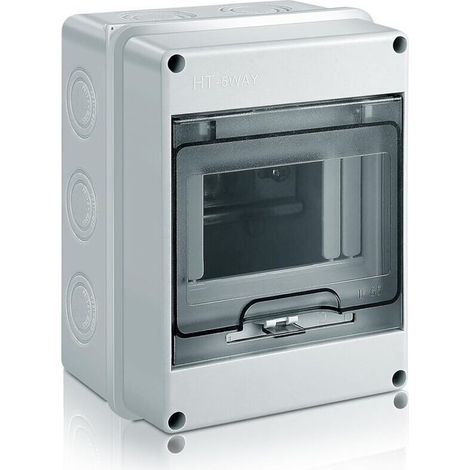 Wasserdichter Auenverteilerkasten, IP65 Aufputz-Verteilerkasten mit Klemmen, ABS-Kunststoffoberflche für den Auenbereich, (5 MODULE) (1/4)
