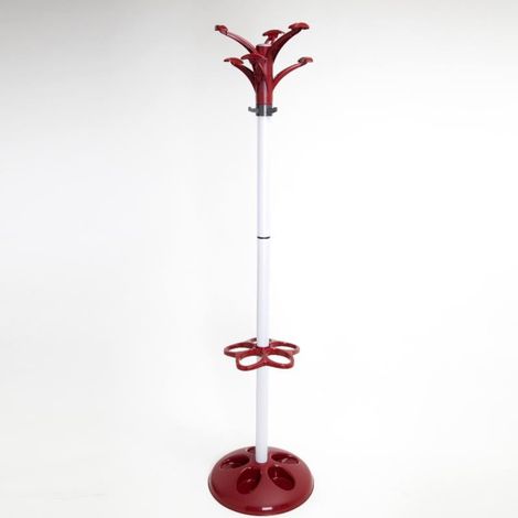 Porte-manteau - Flow - L 45 x l 35 x H 170 cm - Rouge et blanc - Livraison gratuite (1/2)
