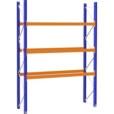eurokraft pro, Rayonnage à palettes en acier, bleu/orange, h x