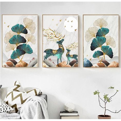 30x40 cm Lot de 3 Posters de Qualité Supérieure,Tableau Décoration Murale,Décoration d'intérieur élégante pour chambre à coucher et salon,Sans Cadres