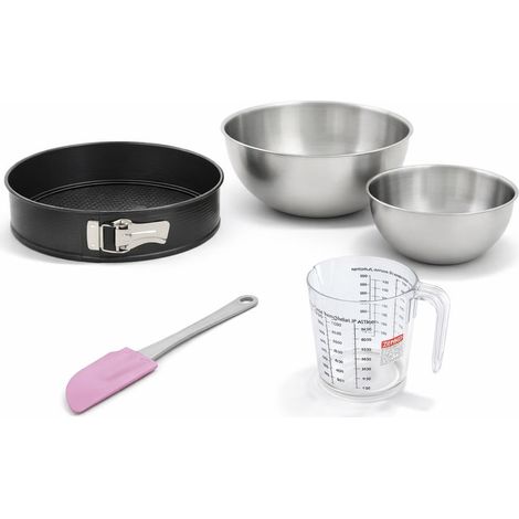 Set pâtisserie avec moule à manqué 24 cm, 2 bols à mixer, verre mesureur et spatule Zenker (1/5)