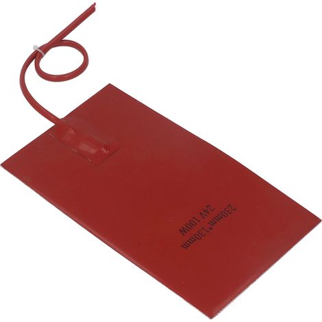 Coussin chauffant pour réservoir de carburant 100 W, longueur 230 mm, largeur 130 mm, chauffage rapide, étanche, en silicone, 24 V CC (1/5)