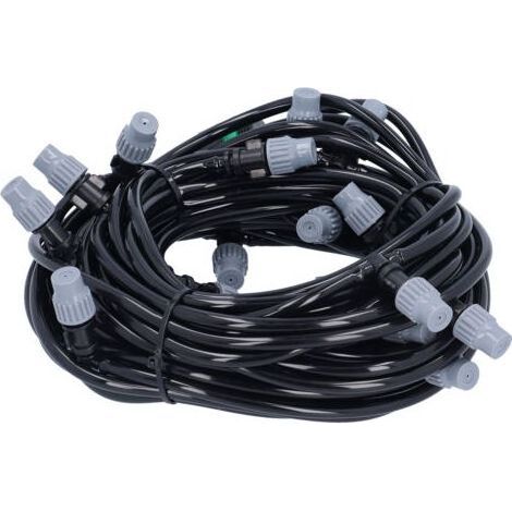 Kit tuyaux irrigation 15m (49.2ft) 4/7 avec 20 têtes brumisation, pour jardin agriculture terrasse (1/4)