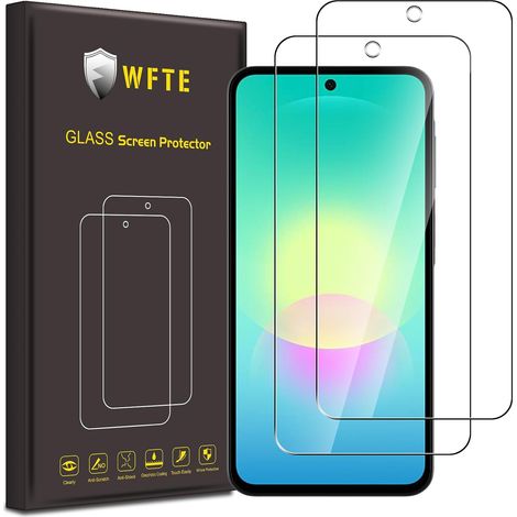 Lot de 2 Verre Trempé pour Samsung Galaxy A27 5G, 0,26mm Film de Protection D'écran avec Haute Transparence à 99%, Anti-Trace Protecteur avec Dureté 9H Glass pour Samsung A27 (1/5)