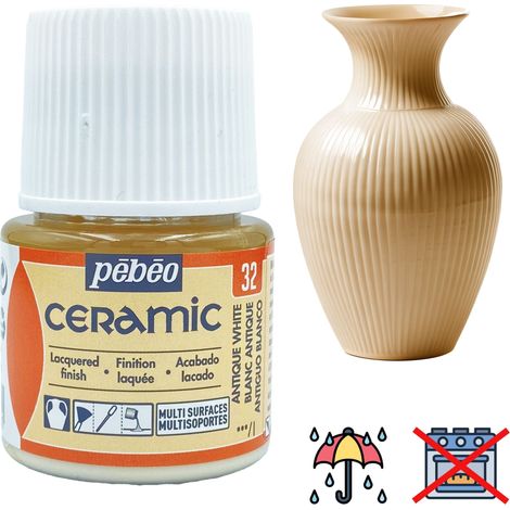 Pebeo Peinture céramique multi-surfaces blanc antique 45 ml