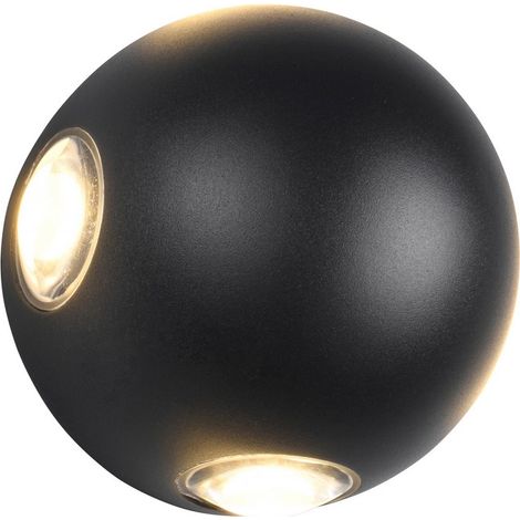 Applique murale extérieure LED noire minimaliste 4x2W AVISIO Trio (1/5)