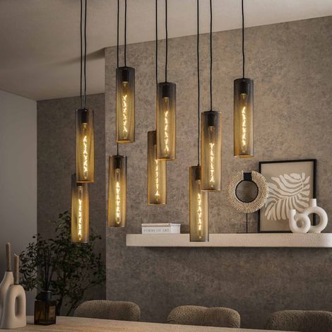 Hängelampe Zavi 9-light Mesh schwarz (1/5)