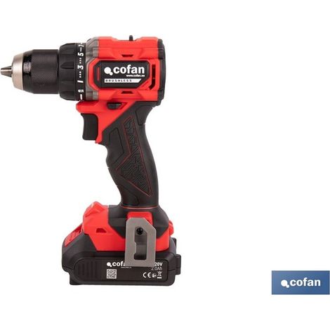 Perceuse-visseuse compacte 20V, 1900 tr/min, couple de 60 Nm, moteur sans balais.