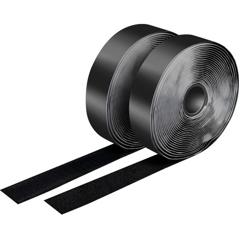 LogiLink Klettband Set 2 Teile 25 mm x 5 m schwarz (1/5)