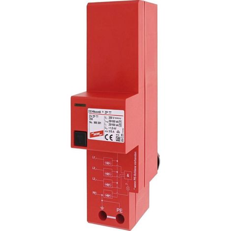 Dehn Kombiableiter Typ 1+Typ 2 DEHNventil ZP für dreiphasige TT und TN-S-Systeme 900391 (1/5)
