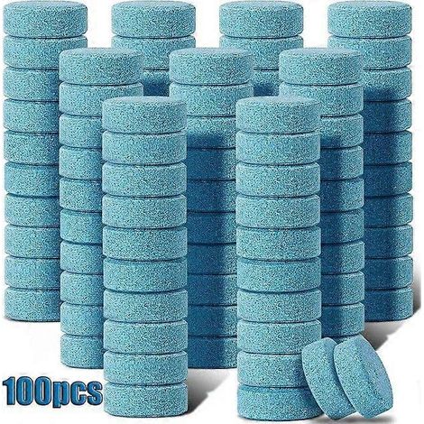 Pastilles effervescentes nettoyantes solides pour pare-brise, outils de nettoyage pour essuie-glaces, accessoires de nettoyage pour vitres de voiture et maison, lot de 100. (1/5)