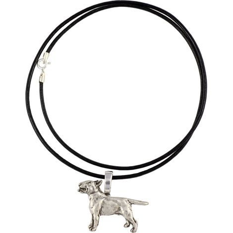 Bull Terrier, Bull Terrier I - collana con ciondolo placcato in argento per gli amanti dei cani, gioiello raffinato di Art-Dog (1/5)