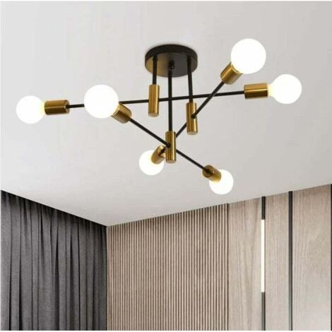 Lustre, Moderne Suspension Luminairede Plafond 6 Pendentif Lumière Montage Industriel Luminaire Plafonnier Suspendu pour Cuisine (1/5)