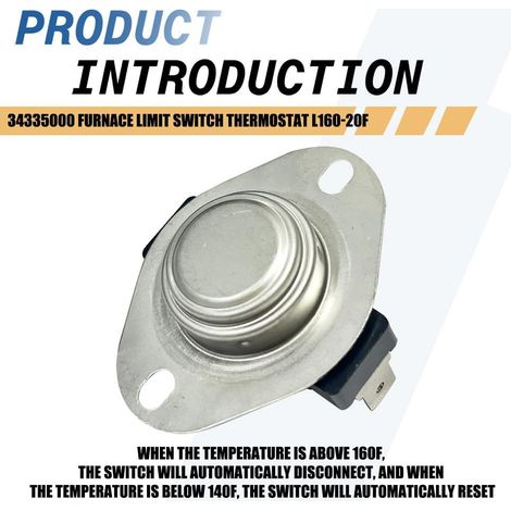 34335000 Thermodisc L160-20F Furnace Temperature Limiter for ICP
