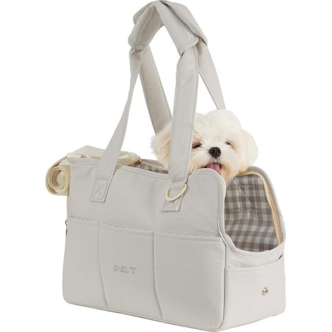 Sac de Transport pour Chat Chien Respirant et Pliable Sac de Voyage Sac à Main Chien pour Petit Animaux Capacité de Charge Jusqu'à 3 kg (Small, Grey) (1/5)