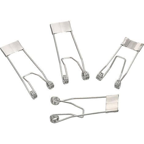 Clips de fixation à ressort pour spots encastrés 52 x 19 mm (10 pièces), accessoires d'éclairage encastré à diodes électroluminescentes, sécurité incluse. (1/5)