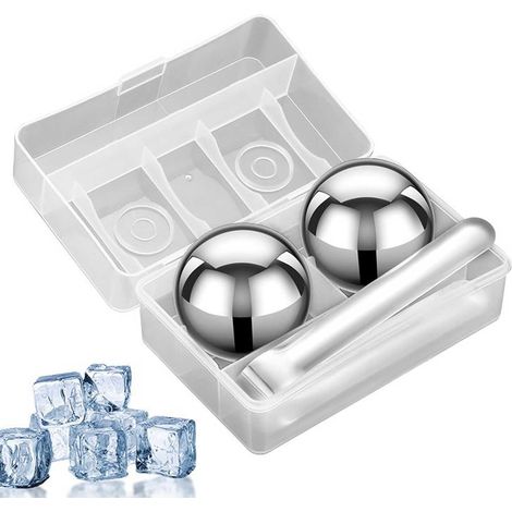 Glaçons Pour Whisky Outils Vin Équipement Cuisine Ustensiles Cuisine Pierres Whisky Rondes Réutilisables 5,5 cm Cocktails Café Camping Chocolat Bonbons Fruits Bière Vodka Vin Petit Ami (1/5)