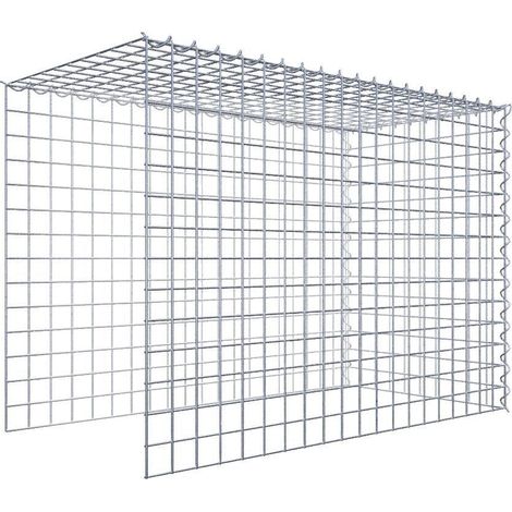 Gabiondeco - Gabion - Element de prolongation en hauteur et en longueur 100 cm x 70 cm x 50 cm (L x H x P). maille 5 x 5 cm. Spirale. Attention  il manque deux grill... (1/5)
