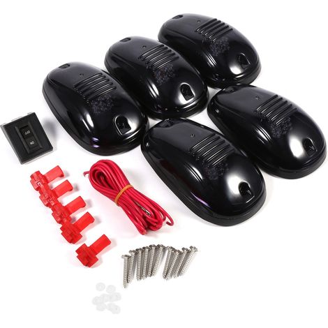 5Pièces Feux Ambre Fumés LED Toit Cabine Marqueur De Course Pour Camion SUV 4x4 (1/5)