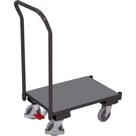 VARIOfit Euro-System-Roller mit Schiebebügel, Eckhülsen und Boden 605x410mm EasySTOP RAL 7016 Anthrazitgrau