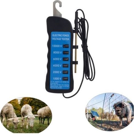 Testeur de tension, testeur de tension sans contact 10000V, testeur de clôture électrique à pince de poche pour test de tension de clôture électrique de ferme testeur électrique étanche