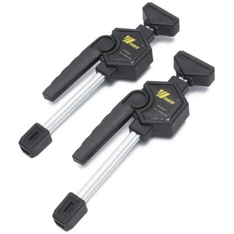 2pcs MFT Table Clamp Quick Ratchet Release Speed Squeeze Woodworking Clamp Clip Kit