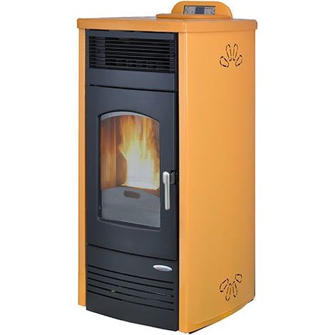 Stufa a pellet ad aria ventilata 16 kw Laminox Valentina  Rivestimento esterno in acciaio  Avorio (1/5)