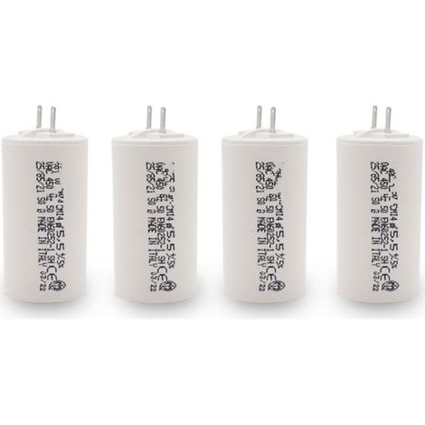 Store Menuiserie – Lot de 4 condensateurs 5,5 µF – Tension 450 V AC – Durée de vie 10 000 heures – Compatible moteurs volets roulants (1/5)