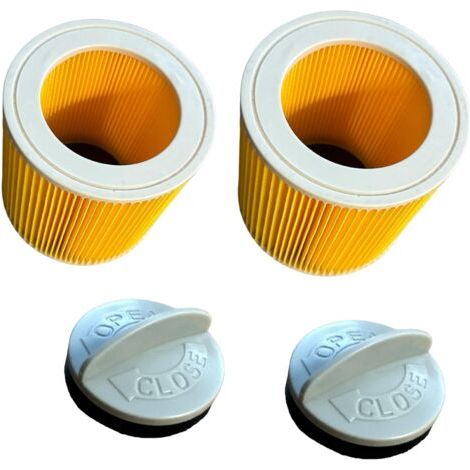 Cartucce Filtro Premium per Aspirapolvere Kärcher WD2 WD3 MV2 MV3 [Pacchetto da 2] - Accessori Aspirapolvere-AUTRES (1/2)